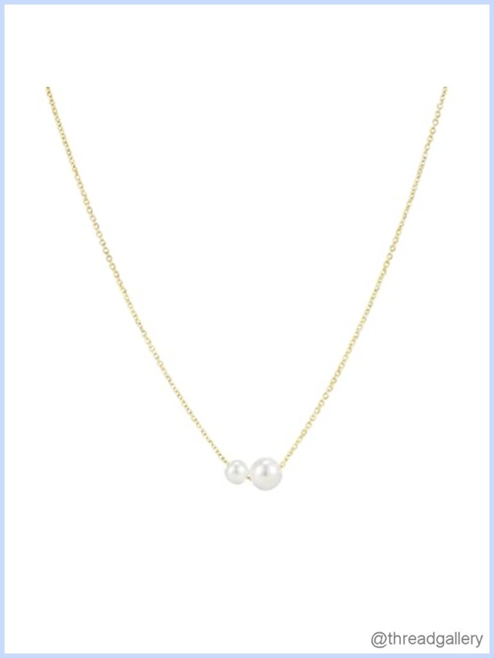 Gold Plated Pearl Choker Necklace 14K Plated Adjustable Layered Pendant